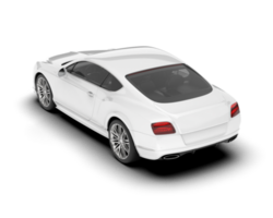 blanc sport voiture sur transparent Contexte. 3d le rendu - illustration png