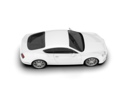 blanc sport voiture sur transparent Contexte. 3d le rendu - illustration png