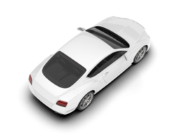 blanc sport voiture sur transparent Contexte. 3d le rendu - illustration png