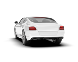 White sport car on transparent background. 3d rendering - illustration png