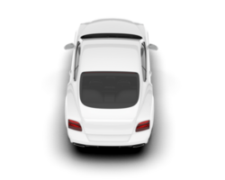 White sport car on transparent background. 3d rendering - illustration png