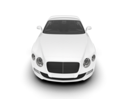 White sport car on transparent background. 3d rendering - illustration png