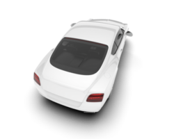 blanc sport voiture sur transparent Contexte. 3d le rendu - illustration png