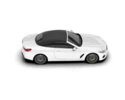 White sport car on transparent background. 3d rendering - illustration png