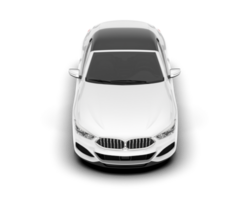 White sport car on transparent background. 3d rendering - illustration png