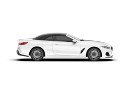 White sport car on transparent background. 3d rendering - illustration png