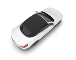 White sport car on transparent background. 3d rendering - illustration png