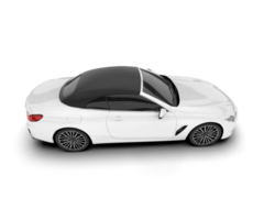 White sport car on transparent background. 3d rendering - illustration png