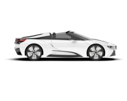 blanc sport voiture sur transparent Contexte. 3d le rendu - illustration png