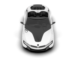 White sport car on transparent background. 3d rendering - illustration png