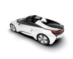 White sport car on transparent background. 3d rendering - illustration png