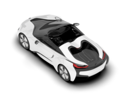 White sport car on transparent background. 3d rendering - illustration png