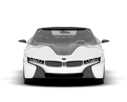 White sport car on transparent background. 3d rendering - illustration png