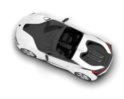 branco esporte carro em transparente fundo. 3d Renderização - ilustração png