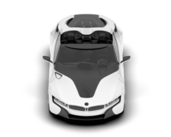 White sport car on transparent background. 3d rendering - illustration png