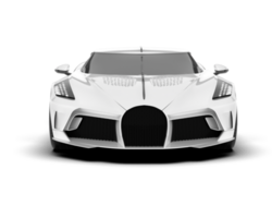 White sport car on transparent background. 3d rendering - illustration png