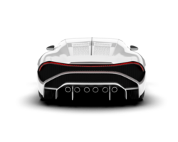 White sport car on transparent background. 3d rendering - illustration png