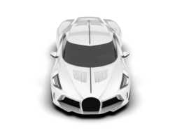 White sport car on transparent background. 3d rendering - illustration png