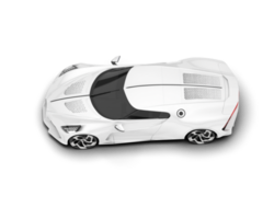 White sport car on transparent background. 3d rendering - illustration png