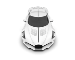 White sport car on transparent background. 3d rendering - illustration png