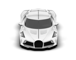 White sport car on transparent background. 3d rendering - illustration png