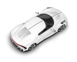 blanco deporte coche en transparente antecedentes. 3d representación - ilustración png