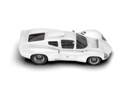 White sport car on transparent background. 3d rendering - illustration png