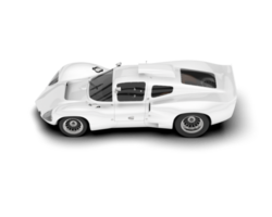 White sport car on transparent background. 3d rendering - illustration png