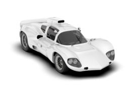 White sport car on transparent background. 3d rendering - illustration png