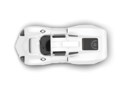 White sport car on transparent background. 3d rendering - illustration png