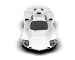 White sport car on transparent background. 3d rendering - illustration png