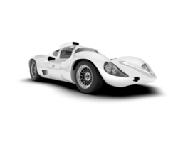 White sport car on transparent background. 3d rendering - illustration png