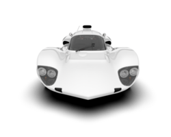 White sport car on transparent background. 3d rendering - illustration png