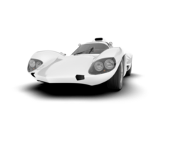 White sport car on transparent background. 3d rendering - illustration png