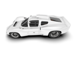 White sport car on transparent background. 3d rendering - illustration png