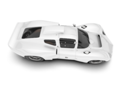 White sport car on transparent background. 3d rendering - illustration png