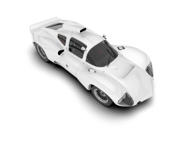 White sport car on transparent background. 3d rendering - illustration png