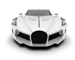 White sport car on transparent background. 3d rendering - illustration png