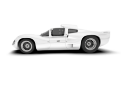 White sport car on transparent background. 3d rendering - illustration png