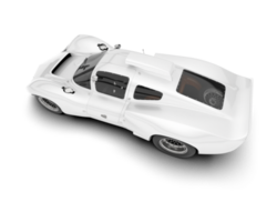 White sport car on transparent background. 3d rendering - illustration png