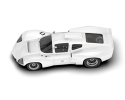 White sport car on transparent background. 3d rendering - illustration png