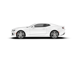 White sport car on transparent background. 3d rendering - illustration png