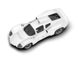 White sport car on transparent background. 3d rendering - illustration png