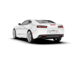 White sport car on transparent background. 3d rendering - illustration png