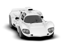 White sport car on transparent background. 3d rendering - illustration png