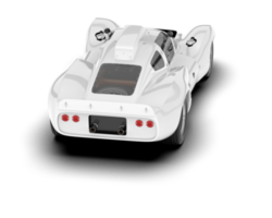 White sport car on transparent background. 3d rendering - illustration png