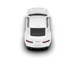 White sport car on transparent background. 3d rendering - illustration png