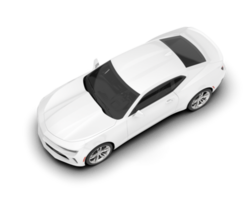 White sport car on transparent background. 3d rendering - illustration png