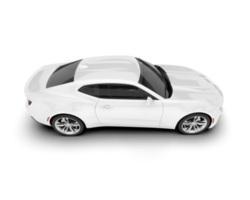 White sport car on transparent background. 3d rendering - illustration png