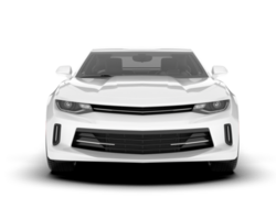 White sport car on transparent background. 3d rendering - illustration png